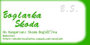 boglarka skoda business card